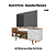Rack com 01 Porta - R1486 - Amendoa/Marmore - Tecno Mobili - Imagem 3