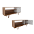 Rack com 01 Porta - R1486 - Amendoa/Marmore - Tecno Mobili - Imagem 4