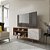 Rack com 01 Porta - R1486 - Amendoa/Marmore - Tecno Mobili - Imagem 1