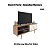 Rack com 01 Porta - R1482 - Amendoa/Marmore - Tecno Mobili - Imagem 3
