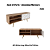 Rack com 01 Porta - R1482 - Amendoa/Marmore - Tecno Mobili - Imagem 2