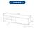 Rack com 01 Porta - R1482 - Amendoa/Marmore - Tecno Mobili - Imagem 8