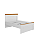 Cama de Casal England - Branco/Freijo - Moveis Primavera - Imagem 3