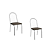 Par de Cadeiras Noruega - 2C077-CR - Corino Marrom - Kappesberg Crome - Imagem 2