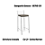 Banqueta Genova - 1B705-CR - Corino Marrom - Kappesberg Crome - Imagem 1