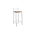 Banqueta Genova - 1B705-CR - Corino Capuccino - Kappesberg Crome - Imagem 2