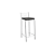 Banqueta Genova - 1B705-CR - Corino Preto - Kappesberg Crome - Imagem 2