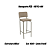 Banqueta Fiji - 1B712-NK - Linho Fendi - Kappesberg Crome - Imagem 1