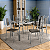 Conjunto Mesa Reno 150cm c/ Vidro + 06 Cadeiras Florença - Kappesberg - Imagem 1