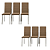 Conjunto Mesa Reno 160cm c/ Vidro + 06 Cadeiras Amsterda - Kappesberg - Imagem 8