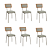 Conjunto Mesa Reno 150cm c/ Vidro + 06 Cadeiras Petra - Kappesberg - Imagem 8