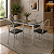 Conjunto Mesa Reno 90cm c/ Vidro + 04 Cadeiras Holanda - Kappesberg Crome - Imagem 1