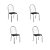 Conjunto Mesa Reno 90cm c/ Vidro + 04 Cadeiras Holanda - Kappesberg Crome - Imagem 8