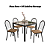 Conjunto Mesa Reno 90cm c/ Vidro + 04 Cadeiras Noruega - Kappesberg Crome - Imagem 2