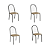 Conjunto Mesa Reno 90cm c/ Vidro + 04 Cadeiras Noruega - Kappesberg Crome - Imagem 8