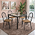 Conjunto Mesa Reno 90cm c/ Vidro + 04 Cadeiras Noruega - Kappesberg Crome - Imagem 1