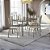 Conjunto Mesa Elba 140cm c/ Vidro + 04 Cadeiras Florença - Kappesberg Crome - Imagem 1