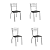 Conjunto Mesa Volga 95cm c/ Vidro + 04 Cadeiras Portugal - Kappesberg Crome - Imagem 8