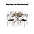 Conjunto Mesa Volga 95cm c/ Vidro + 04 Cadeiras Portugal - Kappesberg Crome - Imagem 2