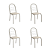 Conjunto Mesa Volga 95cm c/ Vidro + 04 Cadeiras Holanda - Kappesberg Crome - Imagem 8