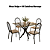 Conjunto Mesa Volga 90cm c/ Vidro + 04 Cadeiras Noruega - Kappesberg Crome - Imagem 2