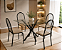 Conjunto Mesa Volga 90cm c/ Vidro + 04 Cadeiras Noruega - Kappesberg Crome - Imagem 1