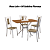 Conjunto Mesa Loire 120cm + 04 Cadeiras Florença - Kappesberg Crome - Imagem 2