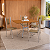 Conjunto Mesa Loire 120cm + 04 Cadeiras Florença - Kappesberg Crome - Imagem 1