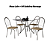 Conjunto Mesa Loire 120cm + 04 Cadeiras Noruega - Kappesberg Crome - Imagem 2