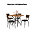 Conjunto Mesa Loire 90cm + 04 Cadeiras Petra - Kappesberg Crome - Imagem 2