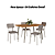 Conjunto Mesa Iguaçu 136cm + 04 Cadeiras Denali - Kappesberg Crome - Imagem 2