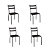 Conjunto Mesa Iguaçu 120cm + 04 Cadeiras Bali - Kappesberg Crome - Imagem 8