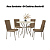 Conjunto Mesa Sardenha 105cm c/ Vidro + 04 Cadeiras Amsterda - Kappesberg - Imagem 2
