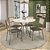 Conjunto Mesa Sardenha 105cm c/ Vidro + 04 Cadeiras Brisa - Kappesberg Crome - Imagem 1