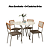 Conjunto Mesa Sardenha 105cm c/ Vidro + 04 Cadeiras Brisa - Kappesberg Crome - Imagem 2