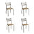 Conjunto Mesa Sardenha 90cm + 04 Cadeiras Bali - Kappesberg Crome - Imagem 8