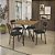 Conjunto Mesa Sardenha 90cm + 04 Cadeiras Petra - Kappesberg Crome - Imagem 1