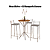 Conjunto Mesa Bistro com 03 Banquetas Gênova Cromado - Kappesberg Crome - Imagem 2