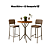 Conjunto Mesa Bistro com 02 Banquetas Fiji Nikel - Kappesberg Crome - Imagem 2