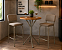 Conjunto Mesa Bistro com 02 Banquetas Fiji Nikel - Kappesberg Crome - Imagem 1