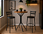 Conjunto Mesa Bistro com 02 Banquetas Jade Preto - Kappesberg Crome - Imagem 1