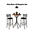 Conjunto Mesa Bistro com 02 Banquetas Jade Preto - Kappesberg Crome - Imagem 2
