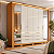 Roupeiro 265cm 06 Portas Lumiere - Ref. D352-221 - Cinamomo/Off White - Móveis Henn - Imagem 2