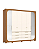 Roupeiro 265cm 06 Portas Lumiere - Ref. D352-221 - Cinamomo/Off White - Móveis Henn - Imagem 4
