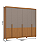 Roupeiro 262cm 06 Portas Carter - Ref. D354-220 - Cinamomo/Avela - Móveis Henn - Imagem 7