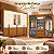 Roupeiro 262cm 06 Portas Carter c/ Espelho - Ref. D354-221 - Cinamomo/Off White - Móveis Henn - Imagem 1