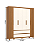 Roupeiro 211,5cm 06 Portas Riade - Ref. D353-221 - Cinamomo/Off White - Móveis Henn - Imagem 7