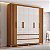 Roupeiro 211,5cm 06 Portas Riade - Ref. D353-221 - Cinamomo/Off White - Móveis Henn - Imagem 2