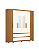 Roupeiro 211,5cm 06 Portas Riade c/ Espelho - Ref. D353-221 - Cinamomo/Off White - Móveis Henn - Imagem 4