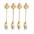 CONJUNTO 4 GARFOS PARA BOLO KEY DOURADO - Imagem 1